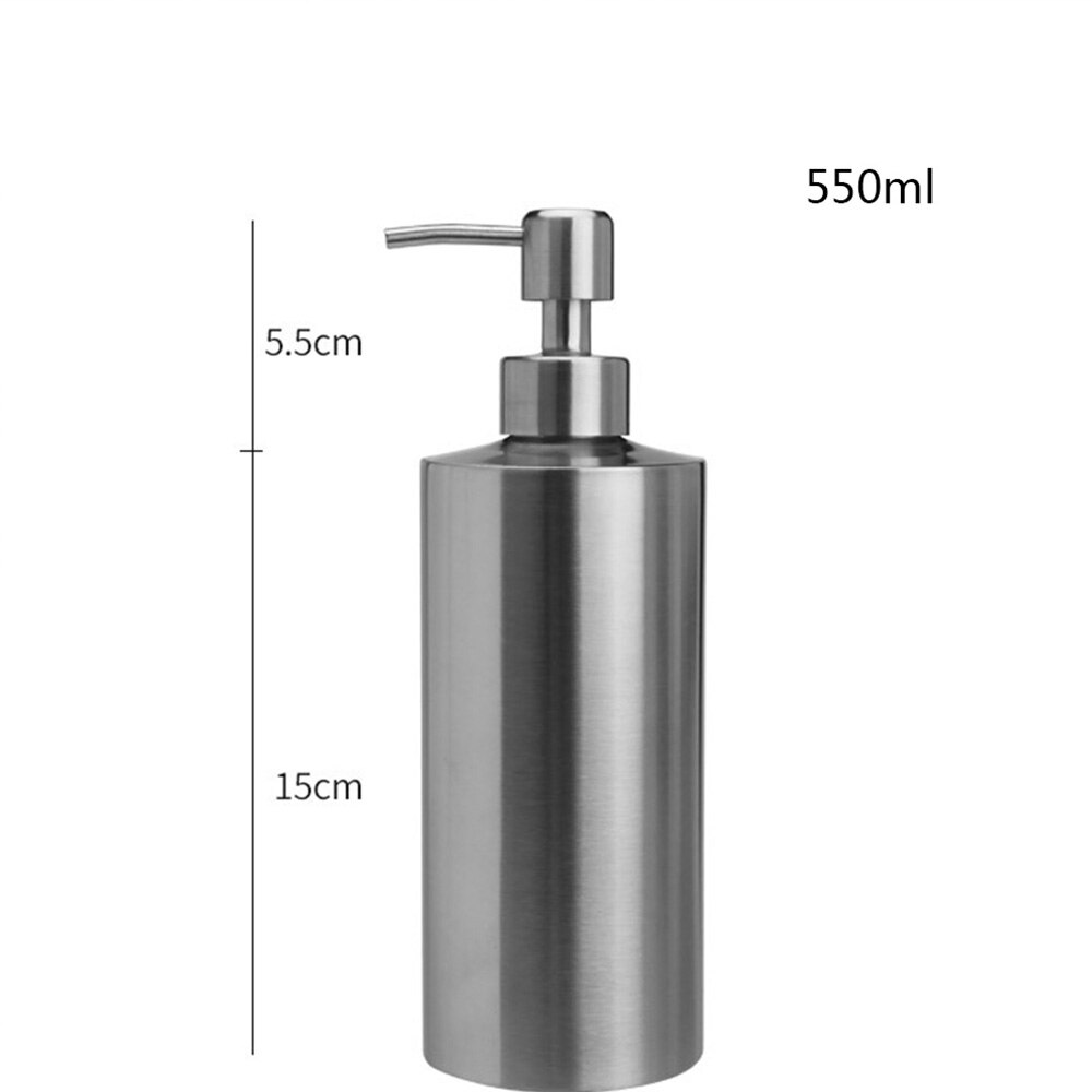 250ml/350ml/550ml Stainless Steel Soap Dispenser Hand Sanitizer Emulsion Bottle Bathroom Fixture Bathroom Hardware: 550ml