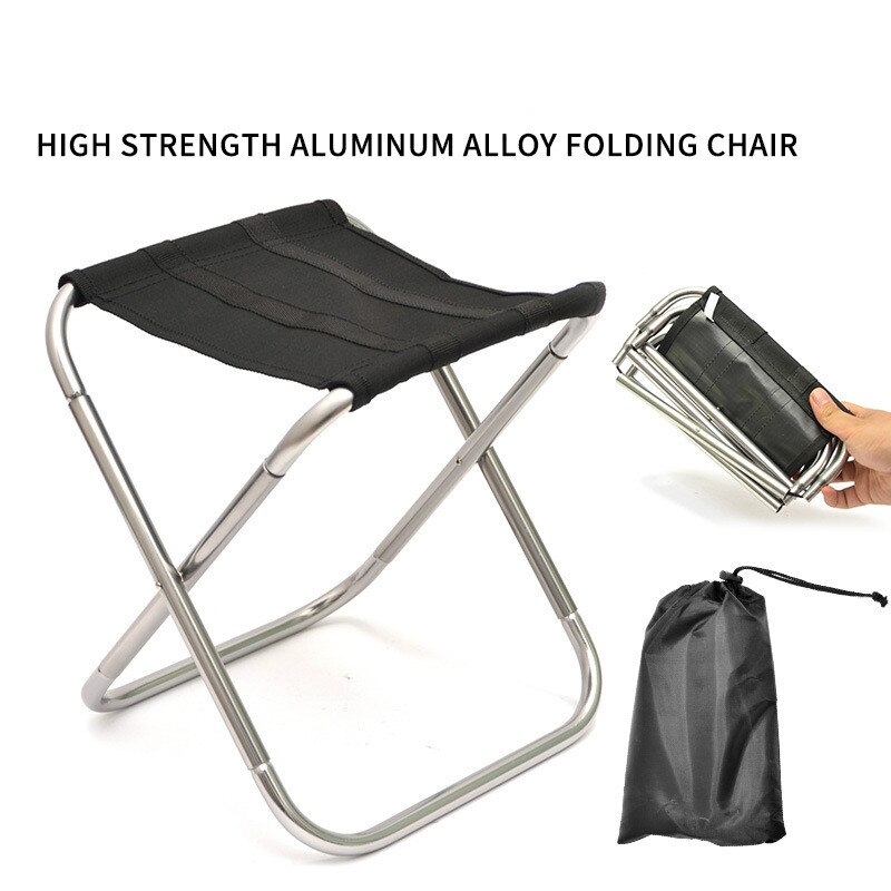 Banc pliable Portable léger, petit tabouret, chaise de voyage, pique-nique, pêche, métro, Train, Camping