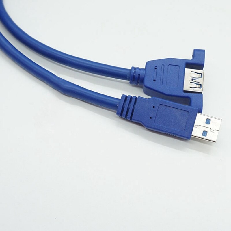 USB3.0 Male to Female Extension Cord with Nut Screw Hole with Ear USB Data Cable