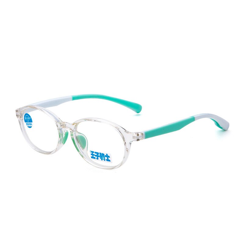 Gafas ovaladas de luz azul para niños, lentes con montura óptica, bloqueo transparente, antirreflectante, para ordenador, de 8 a 12 años,: C8