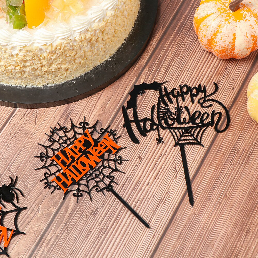 Halloween cupcake toppers dekorer blokk buh Alv spøkelse edderkopp heks lue katt kake dessert kake dekorasjon toppers festutstyr