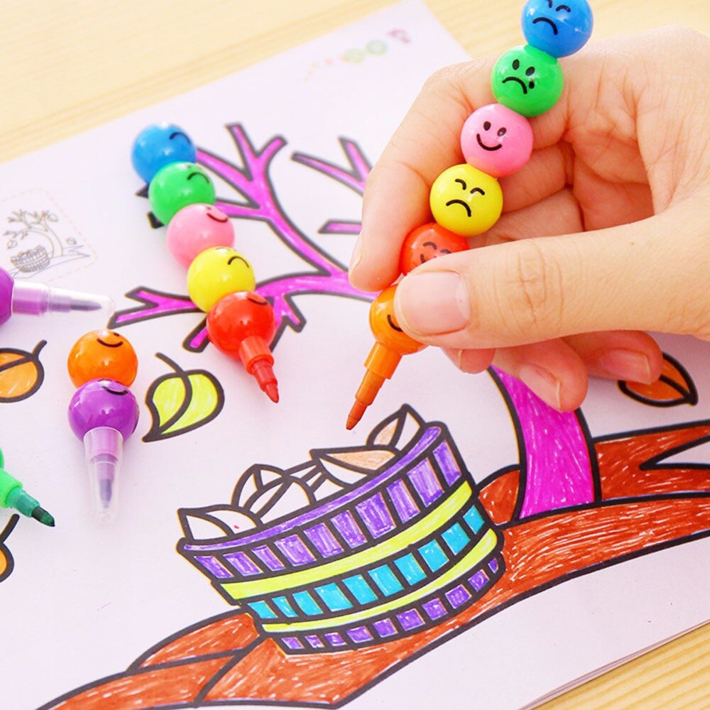 4 Pc/Pack Cute Colorful 7-Color Sugar-Coated-Caw-S... – Grandado