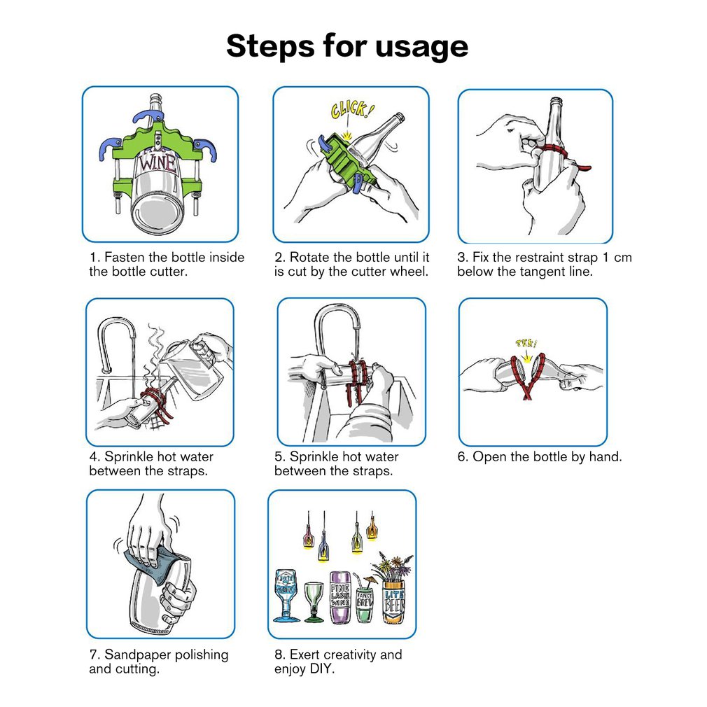 Glazen Fles Cutter Machine Plastic Fles Snijgereedschap Wijn Bier Flessen Cutter Glazen Flessen Snijden Glas Diy Snijgereedschap