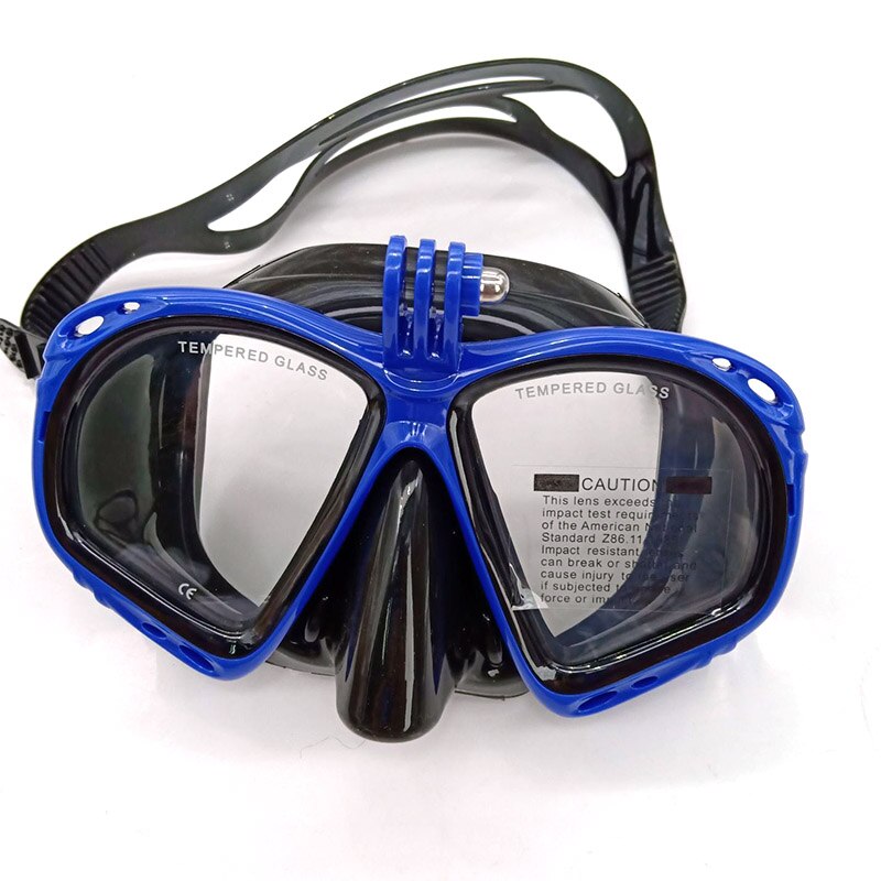 Mænd kvinder justerbare hærdet linser googles briller dykkermaske med gopro mount svømning snorkling øjenbeskytter: Stil 6