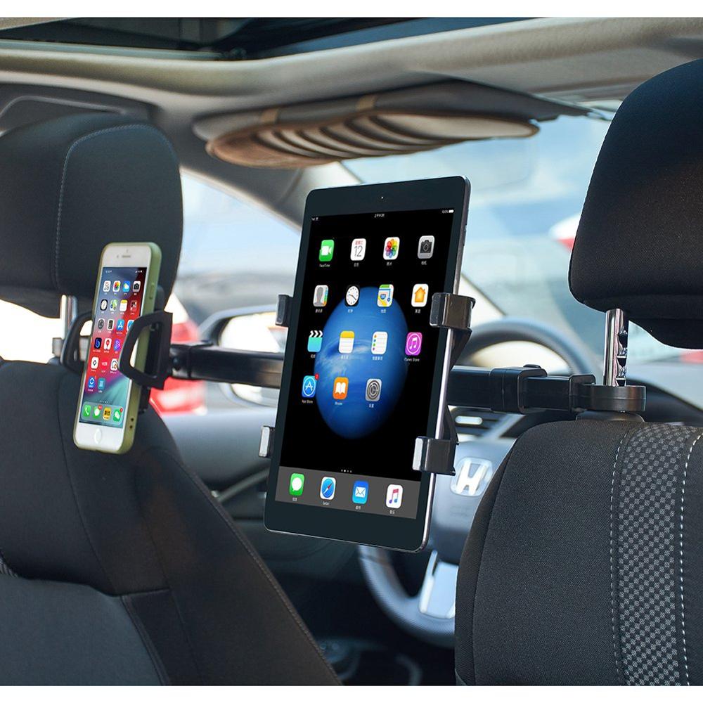 2 In1 Auto Back Seat Hoofdsteun Haak Hanger Opslag Auto Telefoon Houder Dual Mount Fit Voor Pad Tablet