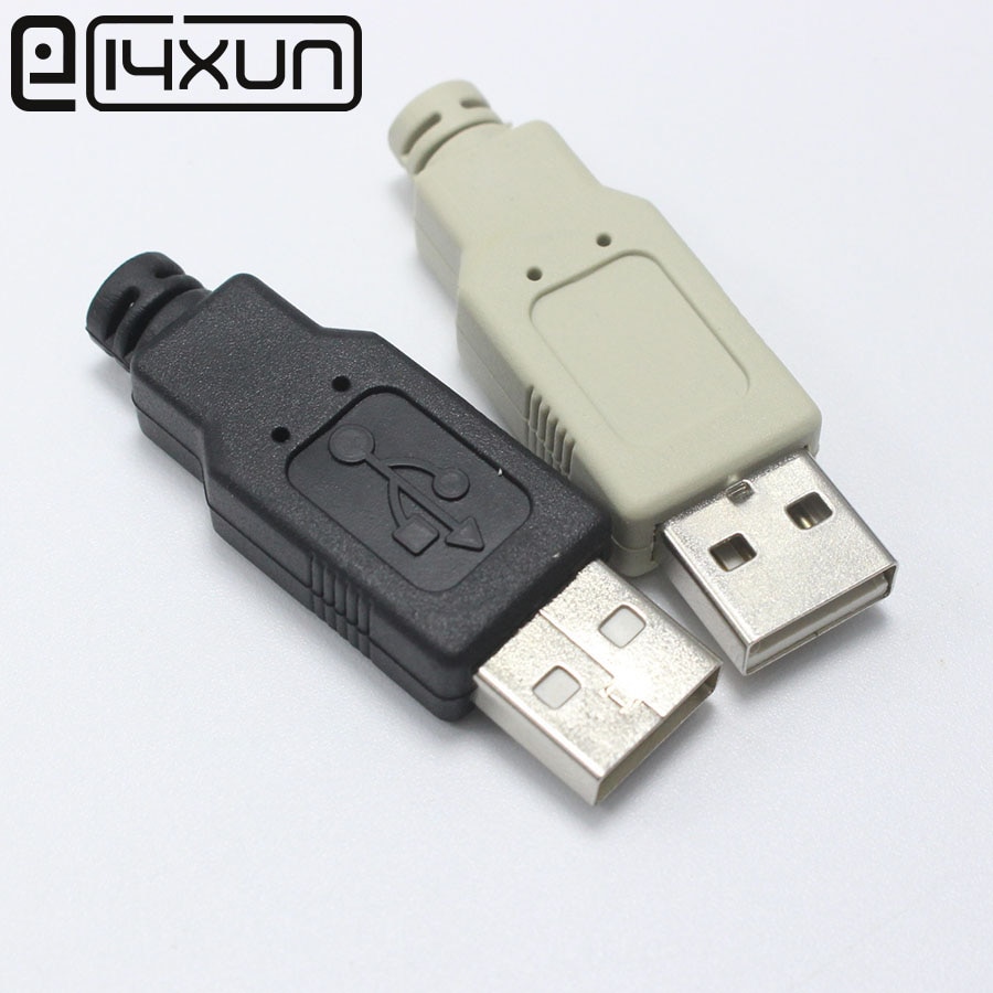 EClyxun 1 stks Type Een Mannelijke USB 2.0 Extender Cord Adapter Data Sync Converter 4 in 1 DIY Reparatie Connector gratis-Lassen