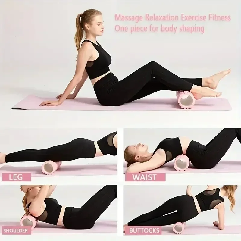 30 cm Schaumstoff-Massagerolle, Hohlsäule, Fitnessgeräte für Muskelmassage, Physiotherapie und Sportrehabilitation