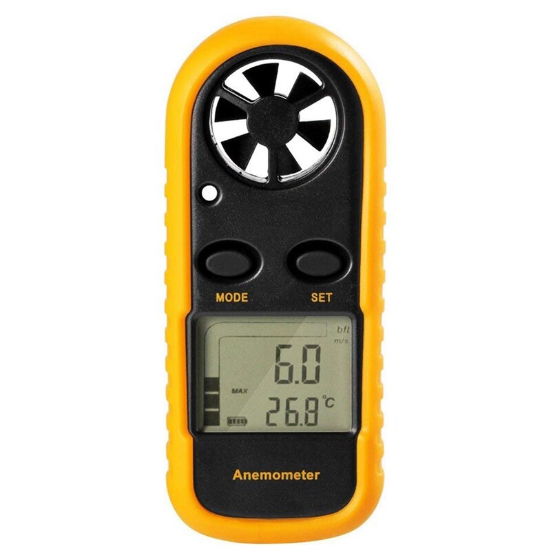 -Gm816 Digital Handheld Anemometer, Pocket Digital Anemometer With Lcd Display For Measuring Wind Speed, Temperature And Wind: Default Title