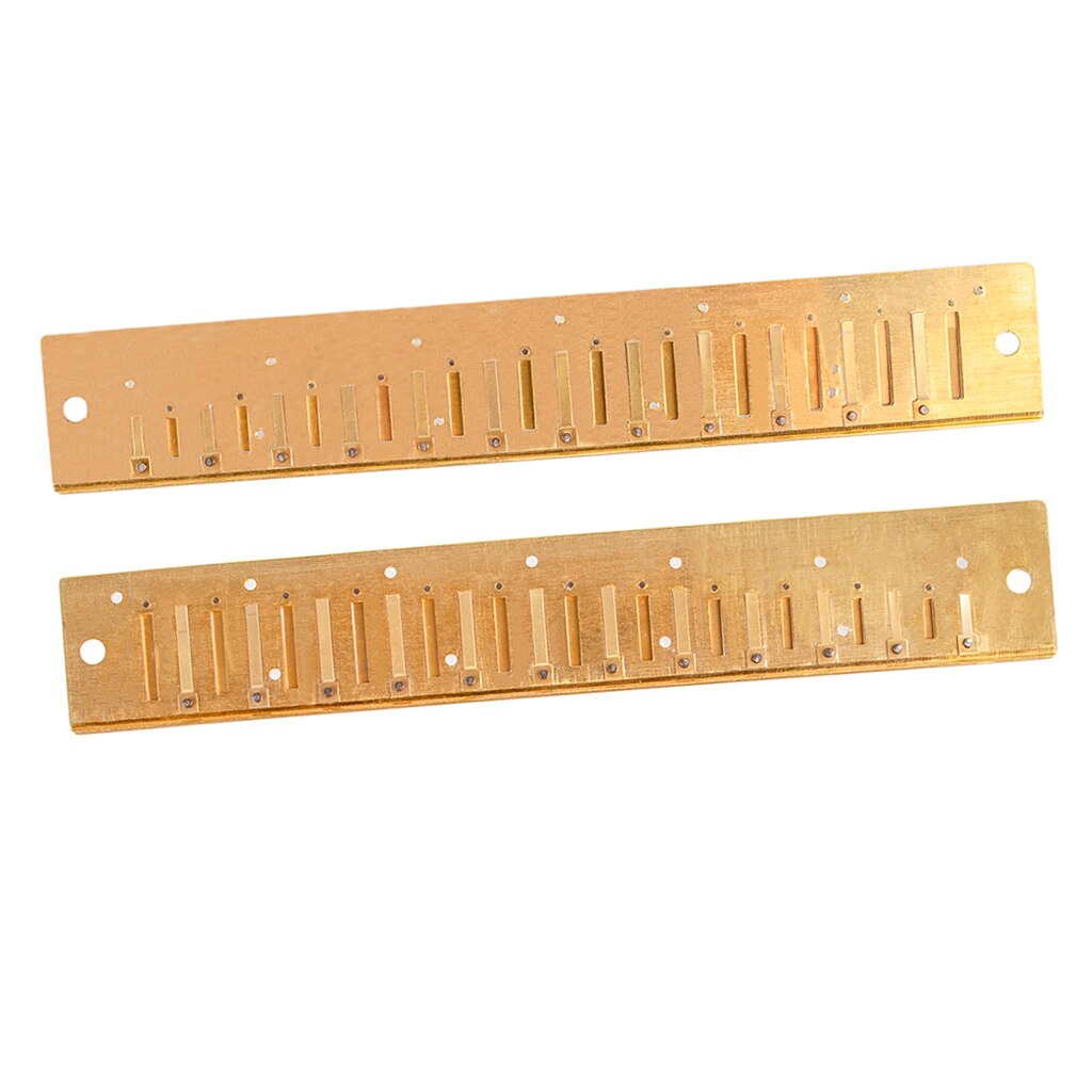 Copper Harmonica Reed Plate with Screws Replacement Woodwind Instrument Parts