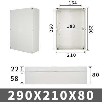 Big Size Outdoor Waterproof Case Enclosure Plastic Box Electronic Project Case Waterproof Junction Box for Electronics: 290-210-80mm