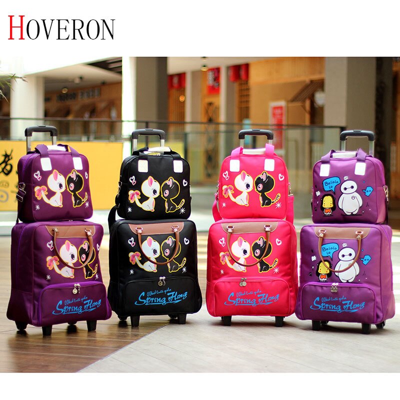 Women Trolley Luggage Rolling Suitcase Travel Hand Tie Rod Suit Casual Rolling Case Travel Bag Wheels Luggage Suitcase