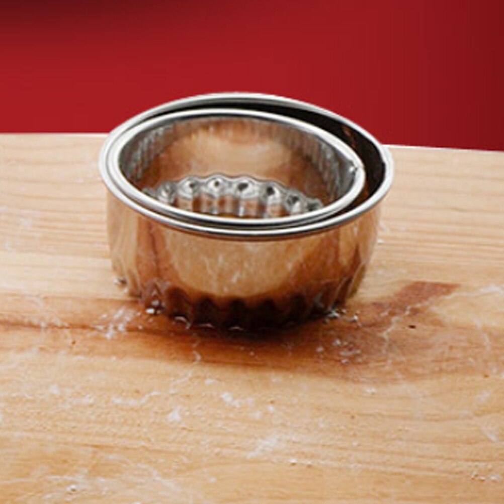 3pcs Stainless Steel Dumpling Wrapper Mold Baking Kitchen Cookie Doughnut Muffin Scone Sandwich Bread Crust Cutter tools