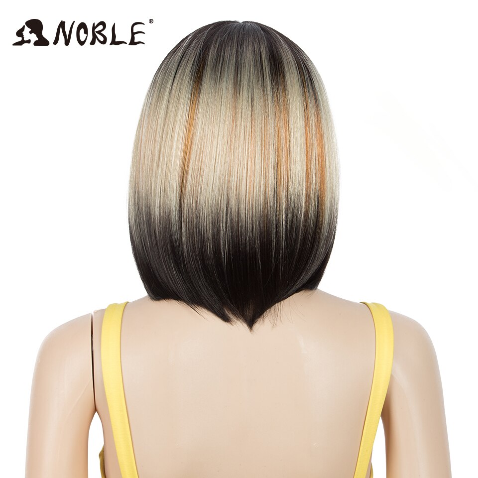 Noble Cosplay Synthetische Lace Front Pruik Korte Bob Straight 12 "Groene Pruik Synthetische Pruik Blonde Pruiken Voor Zwarte Vrouwen cosplay Pruik