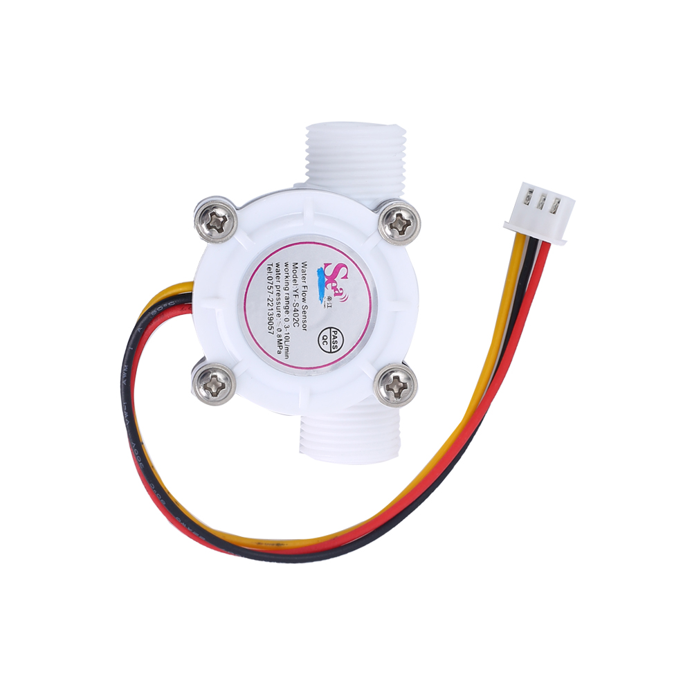 Dc 5v 12v 3/8 tommer  g3/8 vannstrøm hall sensor bryter flowmeter hall sensor forteller 0.8 mpa 10l/ min