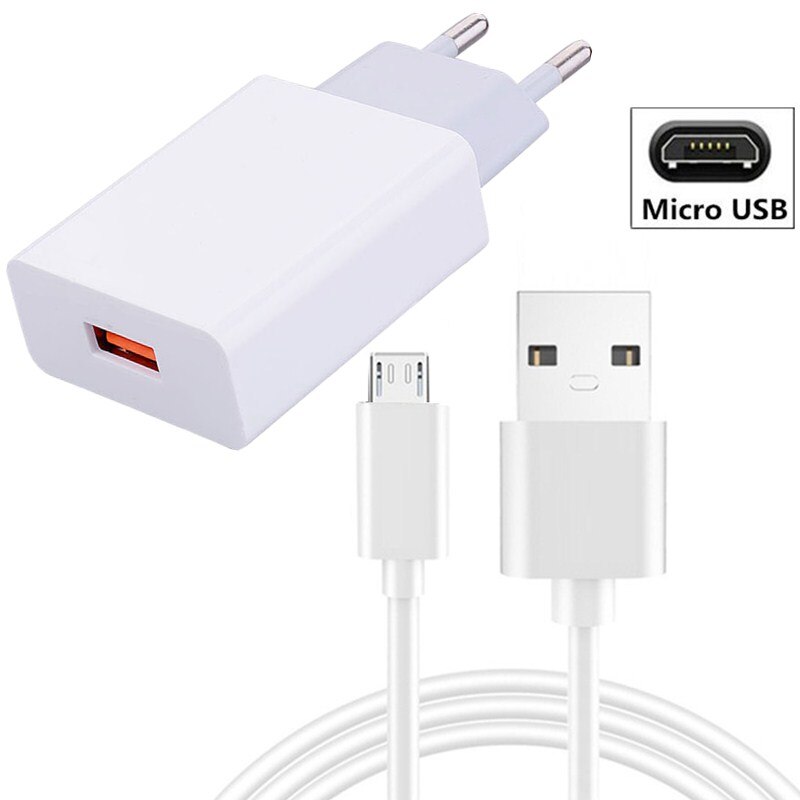 Cargador rápido de teléfono para Meizu 15 16 16 16 M15 17 M5 Note M3S Mini U10 U20 M3E MX6 Pro 6 7 M6 S M5 C M5 S, enchufe europeo, Cable de datos de pared: EU Plug Micro Cable