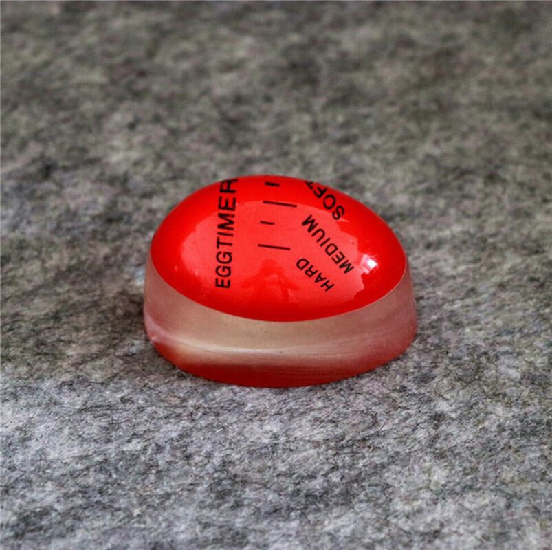1PCs Egg Perfect Color Changing Egg Timer Resin Material Perfect Boiled Eggs By Temperature Kitchen Helper Egg Red Timer Tools