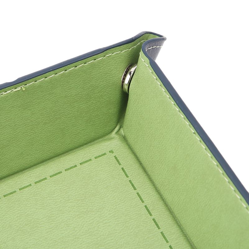 Caixa de armazenamento de mesa dobrável bandeja quadrilateral de couro do plutônio dnd dice chave moeda