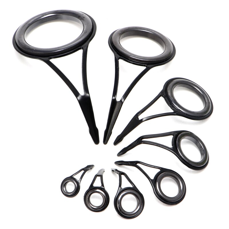 8 stk 8 størrelse fiskestang guide tip top ring cirkel stang reparations sæt fiskeri  l15