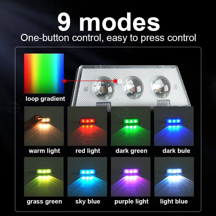 Wandlamp op zonne-energie Buiten LED-verlichting op zonne-energie RGB-kleur Lichtbron Down Lichtgevende verlichting Yard Garden Decoration Lamp op zonne-energie