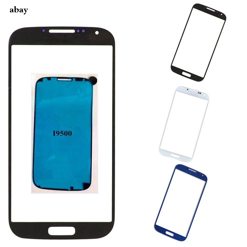 Voor samsung galaxy  s4 i9500 i9505 i337 touch panel buitenhoes vervanging voor samsung  s4 frontglas lens met lijm
