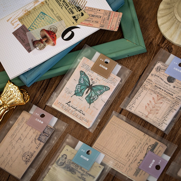 Páginas de libros antiguos medievales, Material de mariposa, papel, diario de basura, planificador, álbum de recortes, papel de fondo decorativo Vintage artesanal