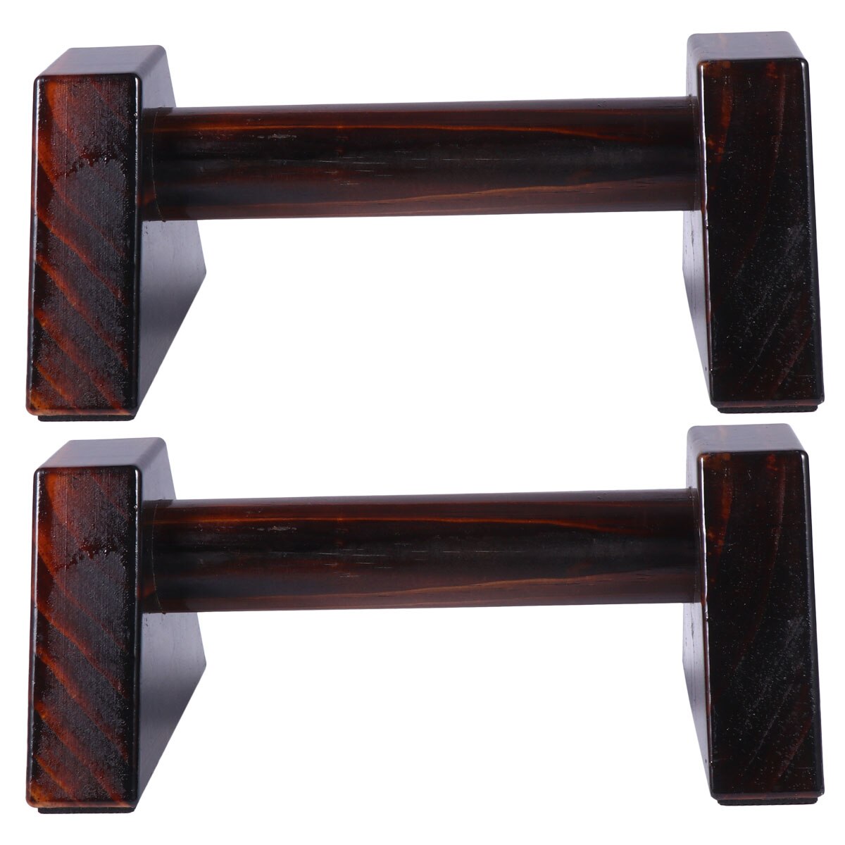 1 Pair Carbide Wood Push-up Bracket Practical Press-ups Support Fitness Equipment for Home Gymnasium (Coffee)