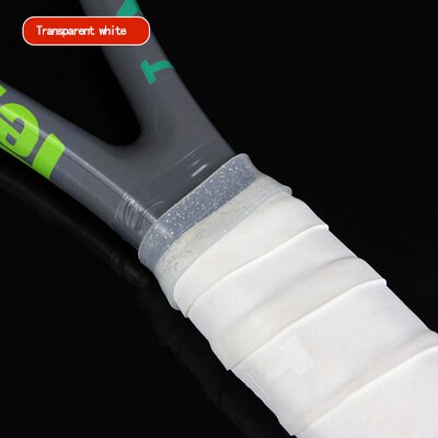 1 sztuka rakieta tenisowa rakieta Fix pierścień paletka do badmintona uchwyt rękojeści pierścień rakieta zespół Overgrip Protector Sport: Transparent white