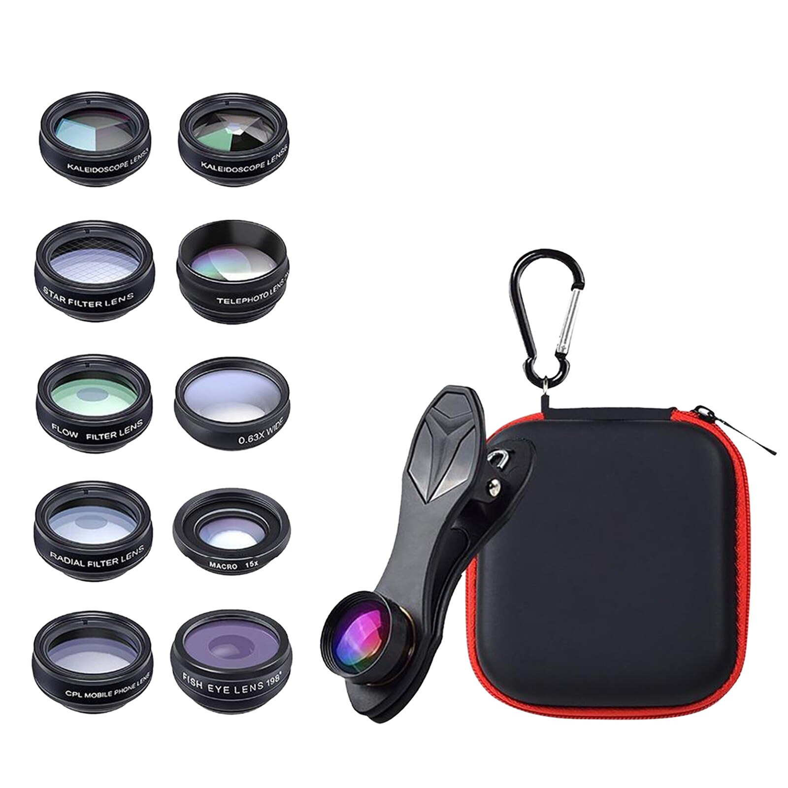 10 In 1 Telefoon Camera Lens Kit Groothoek Cpl Flow Voor De Meeste Telefoon