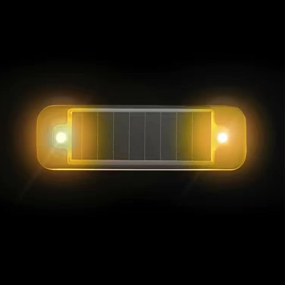 Solarstrom-Warnleuchte für Auto und Motorräder, LED-Taschenlampe, Anzeige in der Nacht, Vorsicht, Stroboskop-Warnleuchte, Lauflampe ﻿: sonnig Gelb / 16-20W