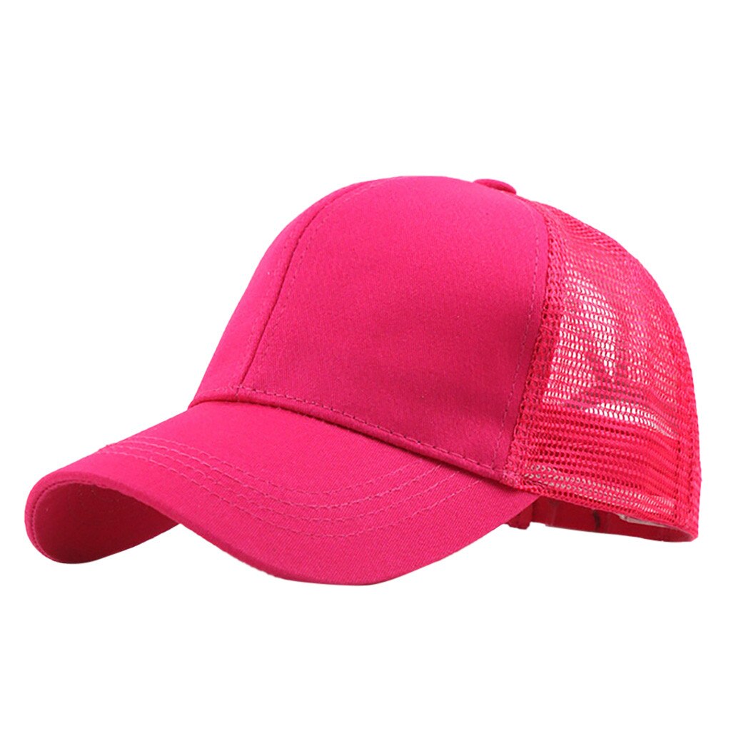 Unisex Berretto da Baseball Regolabile Cap Mesh Traspirante per Le Donne di Snapback Caps Casquette Cappelli da Baseball Visiera Cap Siltovka # BL5: Hot Pink