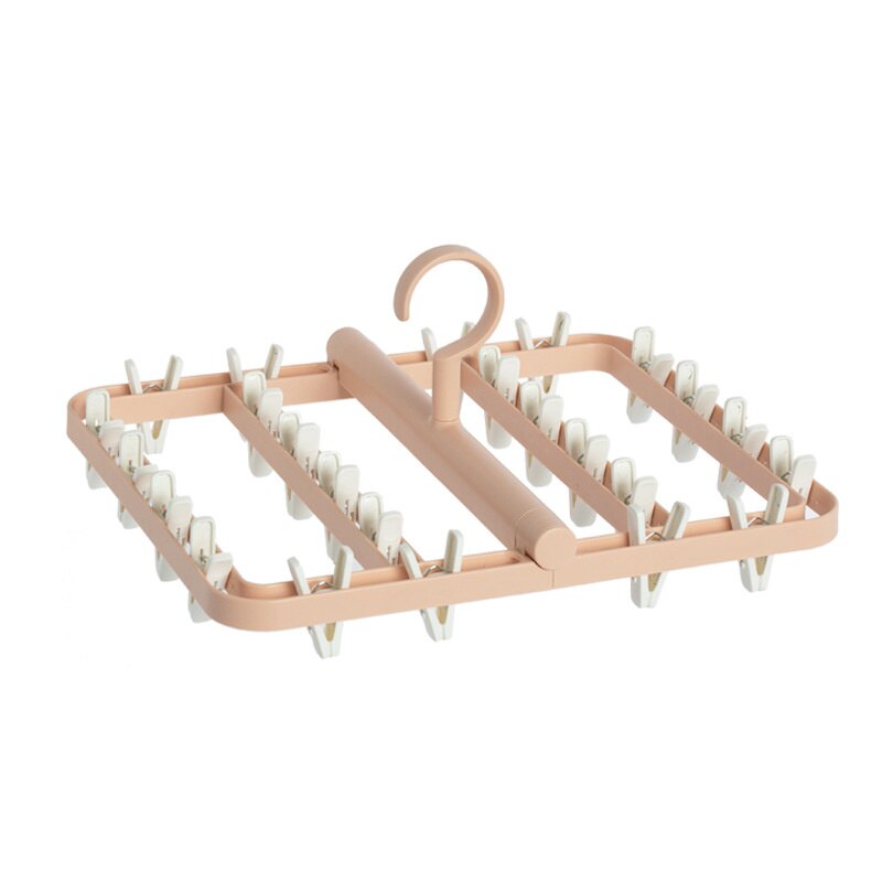 Clothes Rack Foldable Anti-winding Firm Clothes Line 360° Omnidirectional Rotation Clothes Drying Rack: Color Chalk White