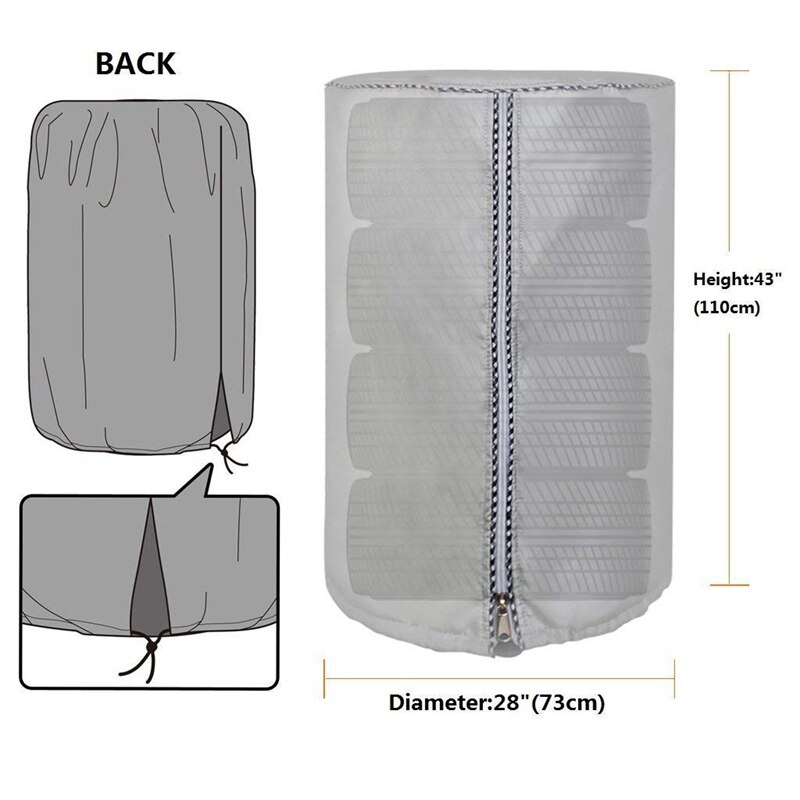 Seasonal Tire Cover&Tire Storage Bag Large Garagemate Tirehide Seasonal Tire Tote Waterproof Dust-Proof Diameter