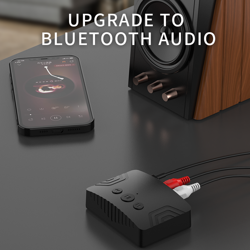Receptor de Audio Bluetooth 5,3, adaptador inalámbrico de música estéreo USB AUX RCA de 3,5mm, compatible con reproducción de disco en U para Kit de coche, amplificador de altavoz