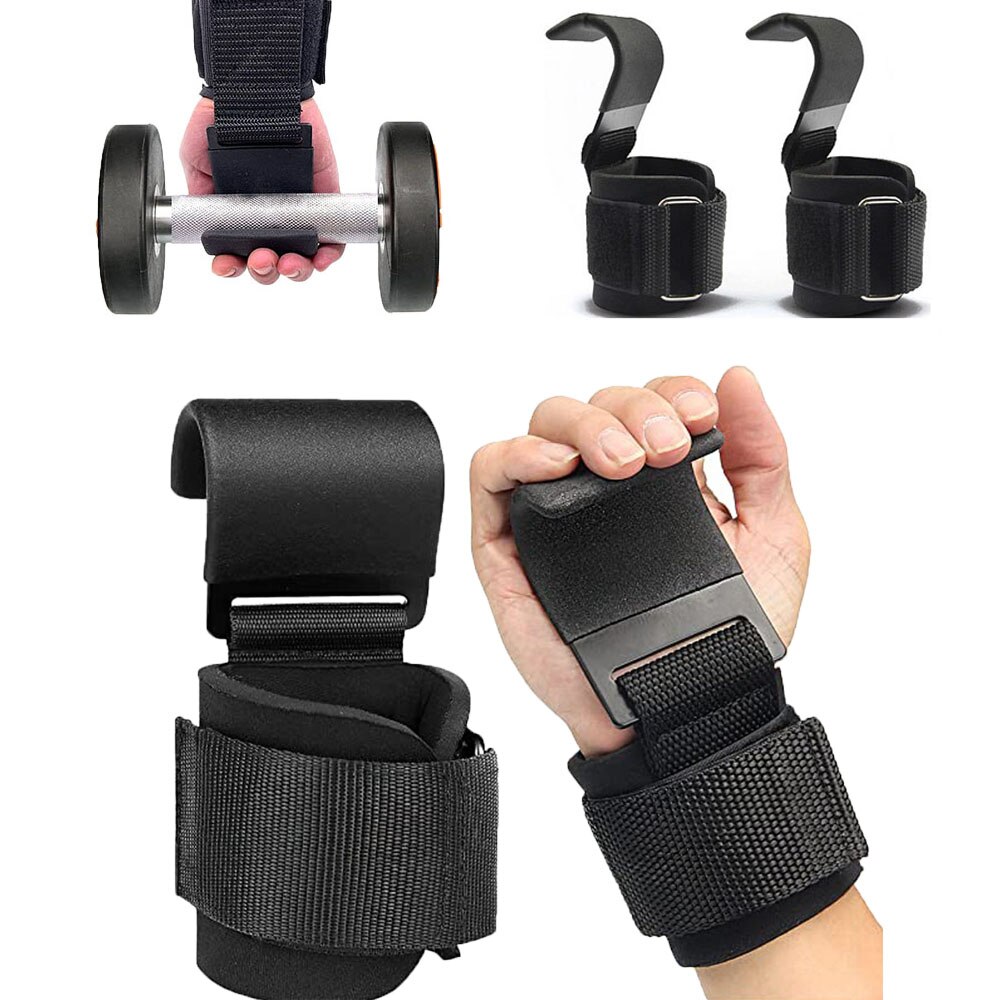 Ganci per sollevamento pesi cinturini da polso manubrio tiro-su potenza formazione presa manubri allenamento posteriore Bodybuild proteggi l&#39;attrezzatura per la pelle