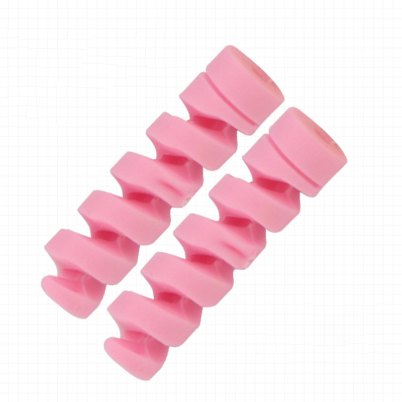 Flexible Spiral Charging Cable Protector Wire Cord Organizer Silicone Tube Charger Saver for iPhone iPad MacBook USB Cell Phones: WHITE