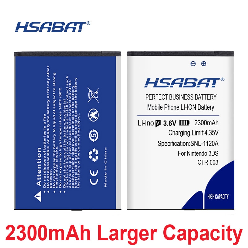 HSABAT 0 Cycle 2300mAh CTR-003 CTR 003 batterie pour Nintendo 3DS 2DS Console intérieure remplacement accumulateur