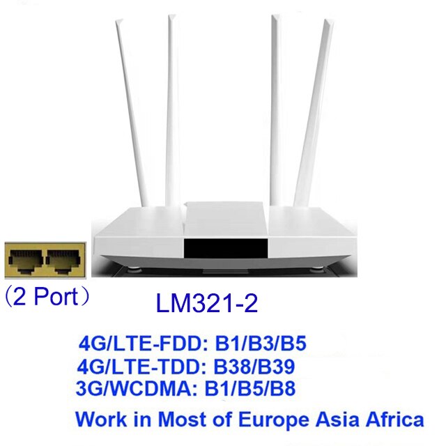 Yizloao vandtæt udendørs 4g cpe router 150 mbps cat 4 lte routere 3g/4g sim-kort wifi router til ip kamera / udendørs wifi coverag: Lm321-2
