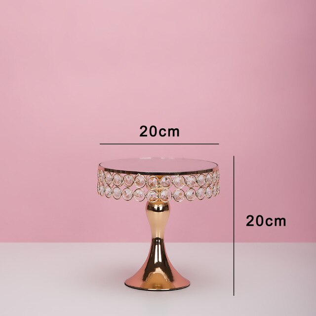 cristal métal gâteau support route plomb décoration bougeoirs mariage Dessert affichage décor plateau bureau Central chandelier: S-gold