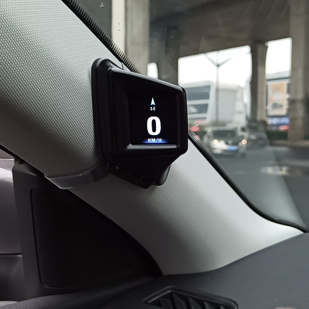 Car On-board Computer HUD OBD 2+GPS A-Pillar Trim Dash Speedometer RPM Smart Gauge Turbo Pressure Oil&Water Temperature Gauge