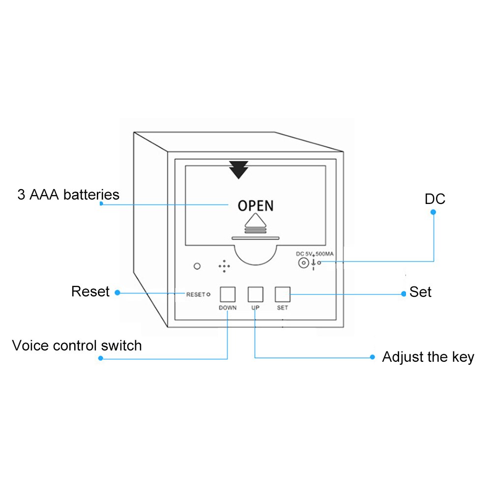 Digital Wooden USB LED Night Light Alarm Clock Thermometer Display Timepiece