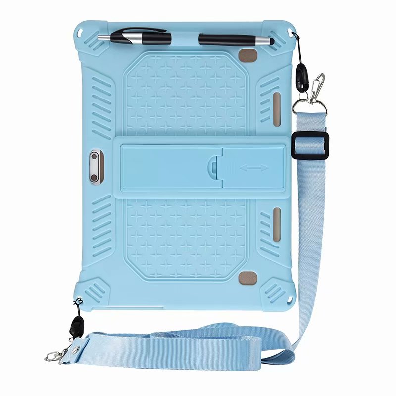 Nettbrettcovber universaletui 10 10.1 tommer for anry  x20 rs10 rs20 silikonbeskyttelsesdeksel + penn+stropp: Skyblue