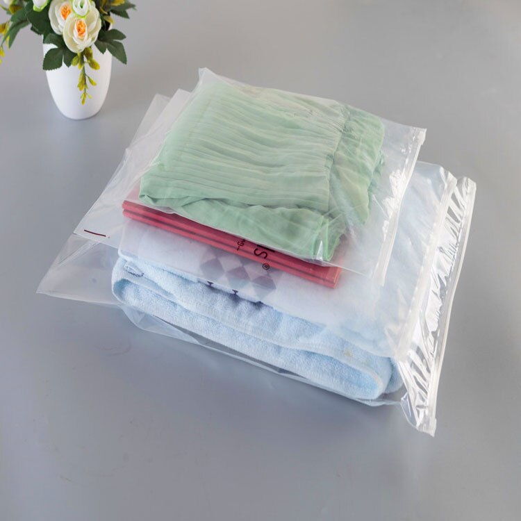 20pcs 11 kinds sizes Pe Transparent zipper bag reusable plastic bag clothing travel storage bag jewelry packaging bags