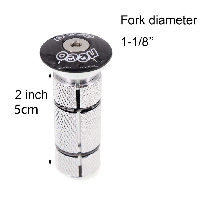 Bike Headset Stem Top Cap Compression plug Nut Compressor Expansion Fork Steerer Carbon Fiber Cover Long Large Size: large  carbon cap