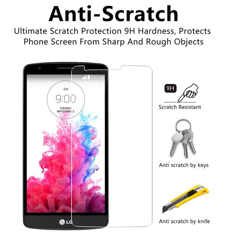 9H Screen Protector for LG G3 Stylus G3S G2 Mini Tempered Glass for LG G4 Mini G4C G4S G4 Stylus Phone Protective Glass Film