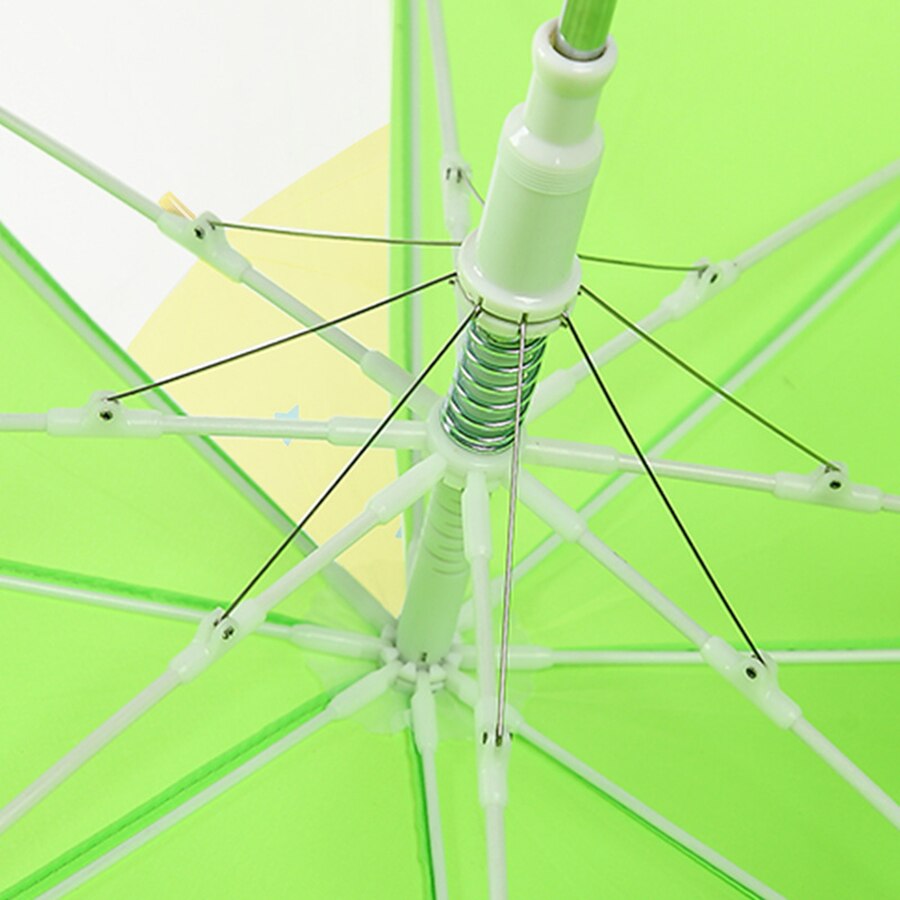 Children Cartoon Umbrella Long Handle Green Cute Umbrella Kids Parasol Garden Knuckle Brass Guarda Chuva Unbrella Cancan 50KO098