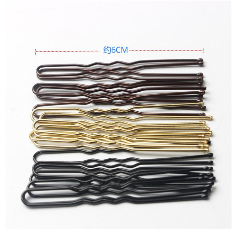 Pinces à cheveux en métal couleur argent en forme de U, épingles à cheveux de mariée en alliage ondulé pour femme, accessoires d'outils de coiffure, 50 pièces