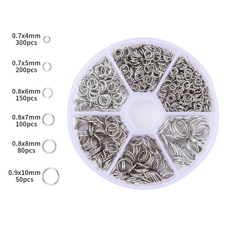 Mix Box Kits Alloy Chain Earring Hooks Head Pins Jump Rings Lobster Clasp For DIY Jewelry Findings Set Making Earrings Supplies: BDH146-01RH