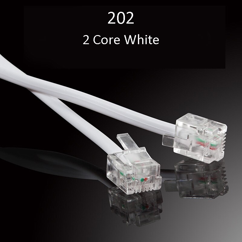 RJ11 6P4C 6P2C Long type Copper wire ADSL Modem phone Telephone volume Cable connector 1-80Meter