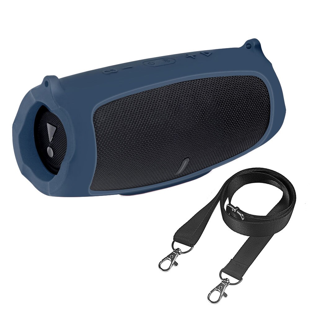 Étui de voyage en Silicone avec sangle pour JBL Charge 5, housse de protection, sans fil, Bluetooth, accessoires pour haut-parleurs compatibles: Blue