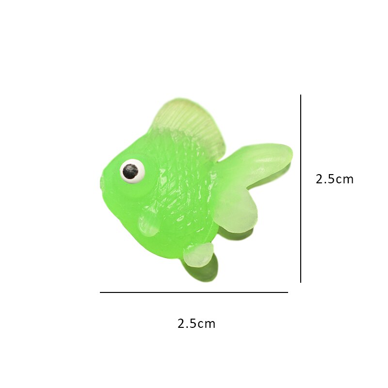 Fishing Fish Simulation Soft Goldfish Big Eyes Cartoon Mini Goldfish Translucent Soft Glue Fish Tank Bonsai